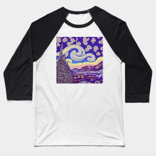 Beautiful Abstract swirl Cosmos Landscape Baseball T-Shirt